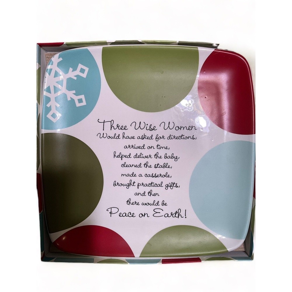 Vintage Plain Jane Christmas “Scrooge”‎ Platter 13” X 13”